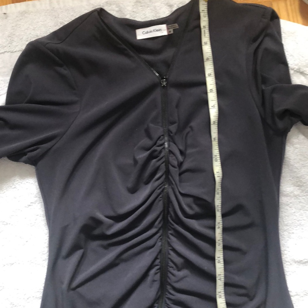 Calvin Klein Zip up jacket/top with ruched front. - Picture 9 of 11